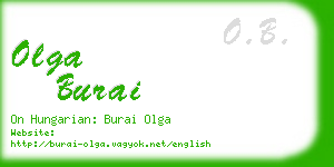 olga burai business card